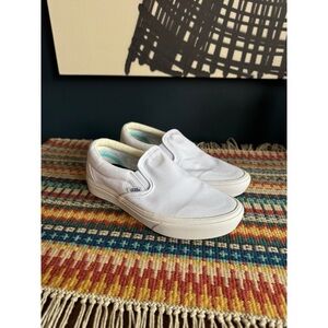 Vans Slip Ons - White - Size 7.5 - never worn